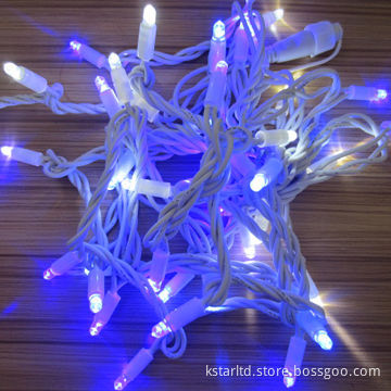 Bi-color LED Twinkle String Light, One LED with 2 Chips in Various Colors Change Automatically